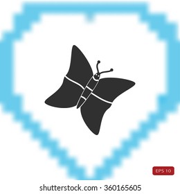 butterfly icons set