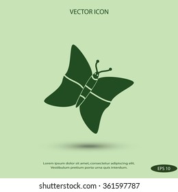 butterfly icons set