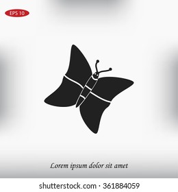 butterfly icons set
