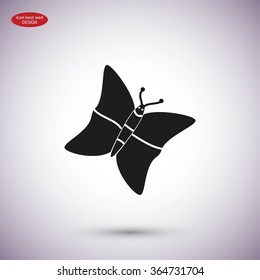 butterfly icons set