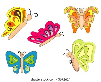 Butterfly Icons - Vector