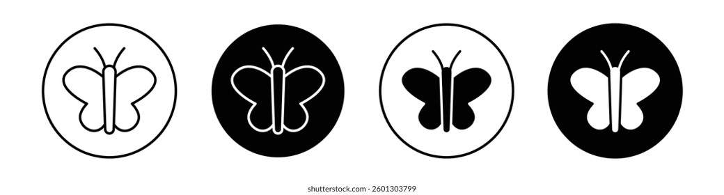Butterfly icons vectors graphics collection