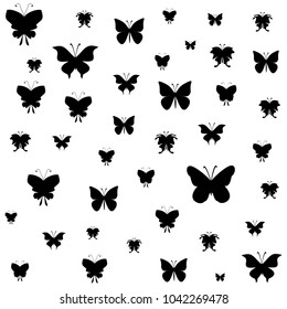 butterfly icons,vector illustration