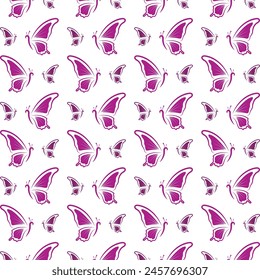 Butterfly ideal trendy multicolor repeating pattern vector illustration background design