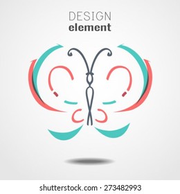 Butterfly illustration can be used for icon or logo design