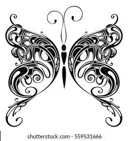 Butterfly illustration. Decorative Butterfly for your design