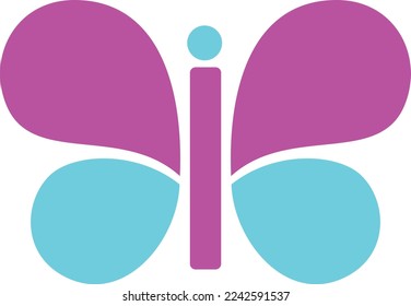 butterfly illustration with flat style