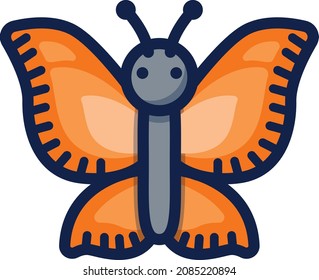 Butterfly illustration icon design flat animals