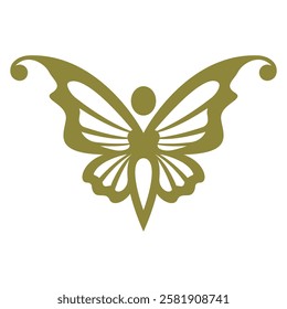 Butterfly illustration logo design. Logo for fashion and skincare
