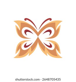 Butterfly Illustration Logo Design Flat Color