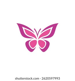 Butterfly illustration logo design vector template