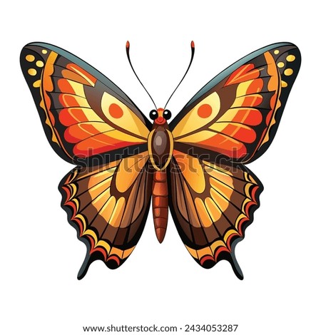 Butterfly illustration on White Background
