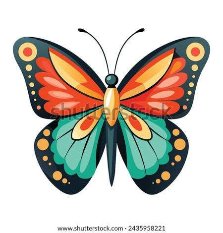 Butterfly illustration on white background
