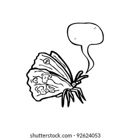 butterfly illustration with speech bubble