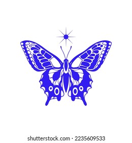 butterfly illustration vector with concept