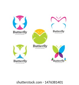 butterfly illustration vector design template
