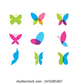 butterfly illustration vector design template