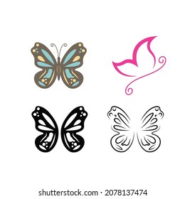 butterfly illustration vector design template
