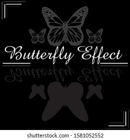 Butterfly illustration vector design with text