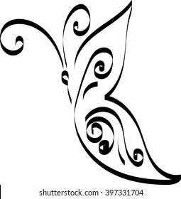 Butterfly, Illustration of butterfly which  can be used as decorative or logo element