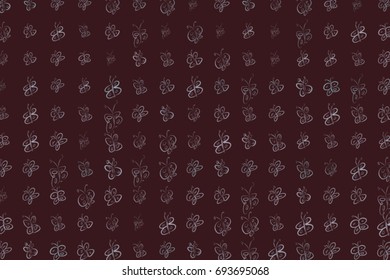 Butterfly illustrations background abstract, hand drawn. Cartoon style vector graphic.