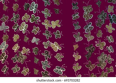Butterfly illustrations background abstract, hand drawn. Cartoon style vector graphic.