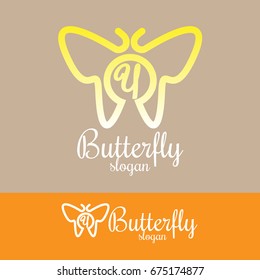 butterfly initial Letter Y Logo design