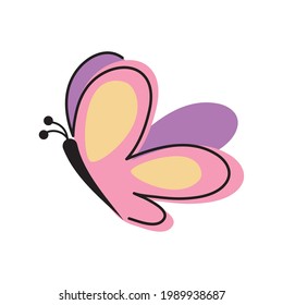 butterfly insect animal doodle style