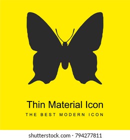 Butterfly insect animal shape bright yellow material minimal icon or logo design