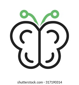 Butterfly, insect, beautiful icon vector image. Can also be used for summer, recreation and fun. Suitable for use on mobile apps, web apps and print media.