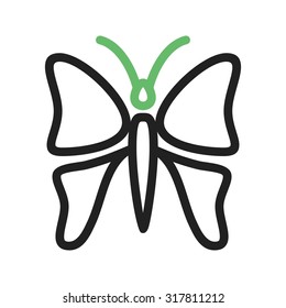 Butterfly, insect, beautiful icon vector image.Can also be used for easter, celebration, observances and holidays. Suitable for mobile apps, web apps and print media.