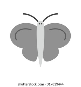 Butterfly, insect, beautiful icon vector image.