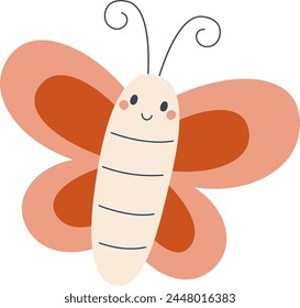 Butterfly Insect Character Vector Illustration