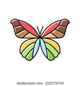 butterfly insect color icon vector. butterfly insect sign. isolated symbol illustration
