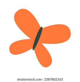 Ilustración del vector de iconos de insectos de mariposa