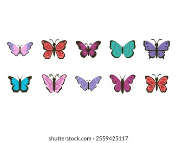 Butterfly Insect Illustrator Element Set