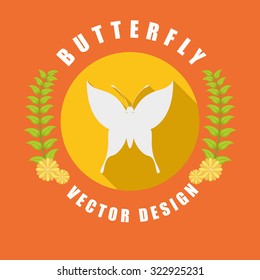 Butterfly insect and natural icons design, vector illustration 10 eps graphic.