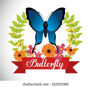 Butterfly insect and natural icons design, vector illustration 10 eps graphic.