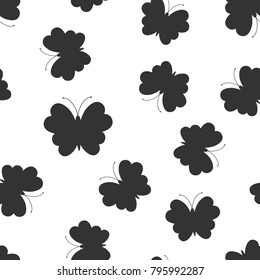 Butterfly insect seamless pattern background. Business flat vector illustration. Butterfly sign symbol pattern.