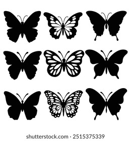 Butterfly Insect Silhouette Vector Illustration