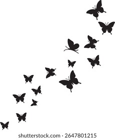 butterfly, insect, silhouette, wings, flight, flutter, nature, black, 