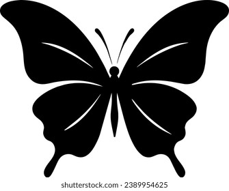 butterfly insect vector art line isolated doodle illustration