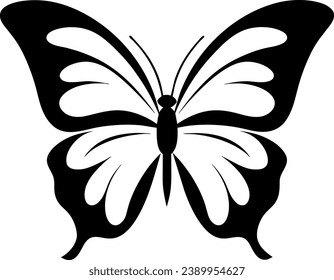 butterfly insect vector art line isolated doodle illustration