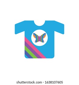 Butterfly Inside Tshirt Of Zero Discrimination Day, Flat Style Icon Vector Illustration Design