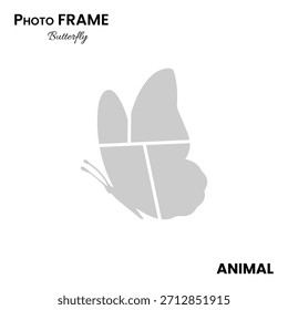 Butterfly inspired collage frame layout for aesthetic poster design