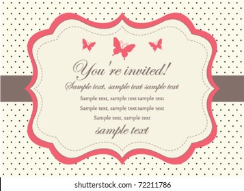 Butterfly Invitation Card