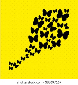 butterfly isolated design 