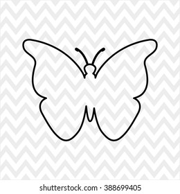 butterfly isolated design 