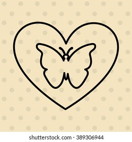 butterfly isolated design 