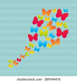 butterfly isolated design 